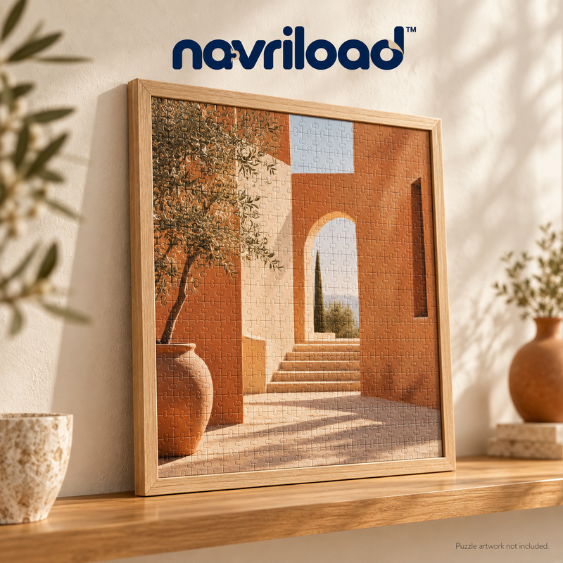 navriload™ GalleryFinish Puzzle Frame — 20 × 27-Inch Wall Display with Clear Acrylic Front & Rear-Loading Back